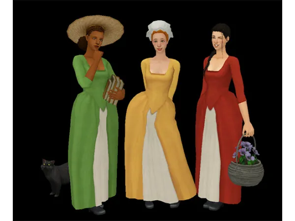 1700s LAnglais Robe - The Sims 2 Custom Content