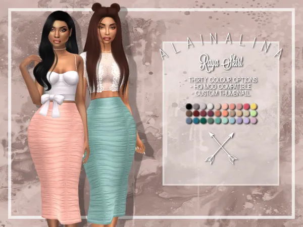 Maxis Match Raya Skirt by alainalina - The Sims 4 Custom Content