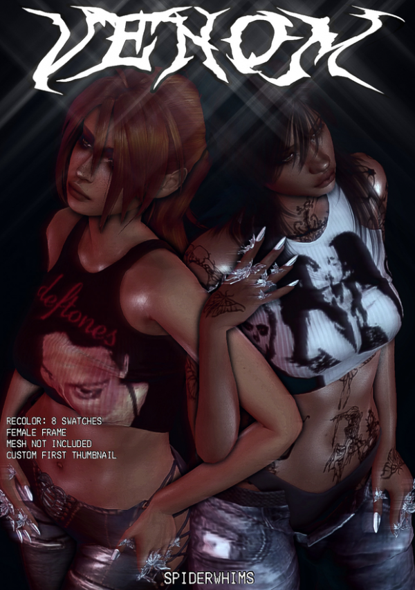 Alpha venom top by simsfinds - The Sims 4 Custom Content