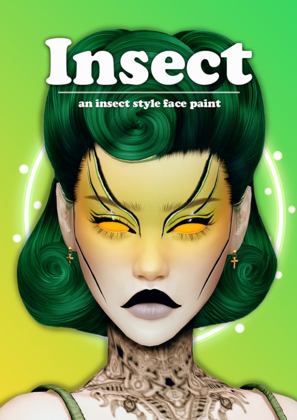 Mix INSECT an insect style face paint by simsfinds - The Sims 4 Custom Content