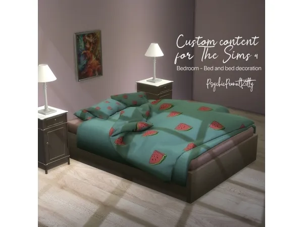 Alpha FURNITURE BEDROOM by PsychicPeanutKitty - The Sims 4 Custom Content