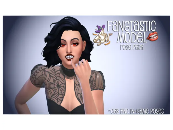 Maxis Match Simblreen 3 Fangtastic Model Pose Pack by SamsSims - The Sims 4 Custom Content
