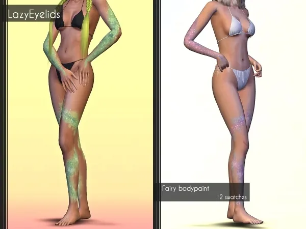 Mix Fairy bodypaint - The Sims 4 Custom Content