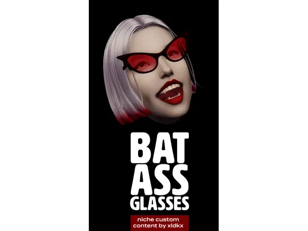 Maxis Match bat ass glasses simblreen 2022 gift - The Sims 4 Custom Content