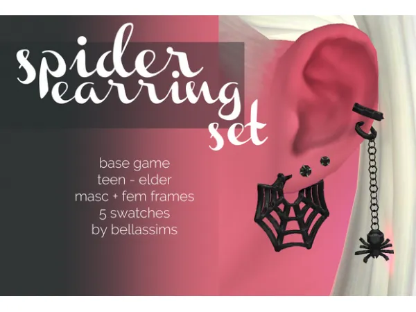 Maxis Match Simblreen 2022 Spider Earring Set - The Sims 4 Custom Content