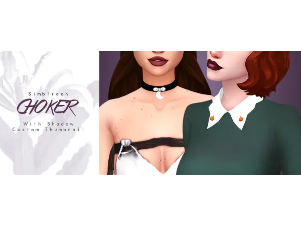 Maxis Match Simblreen Choker - The Sims 4 Custom Content