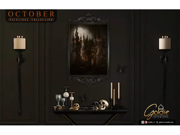 Mix [ October ] Paintings Set - The Sims 4 Custom Content