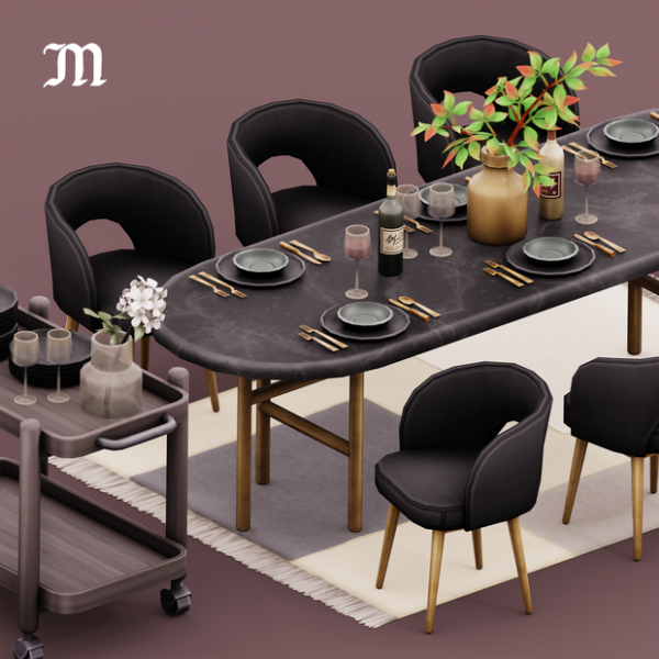 Maxis Match Gale Dining by simsfinds - The Sims 4 Custom Content