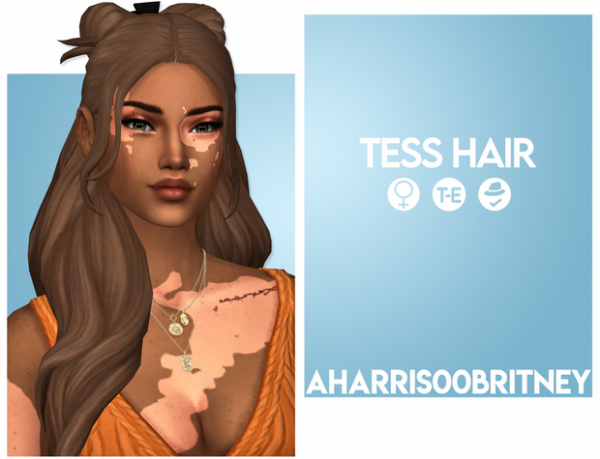 Maxis Match Tess Hair by simsfinds - The Sims 4 Custom Content