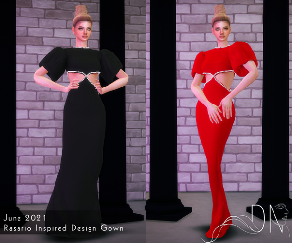 Alpha Rasario Inspired Design Gown by sorensms - The Sims 4 Custom Content