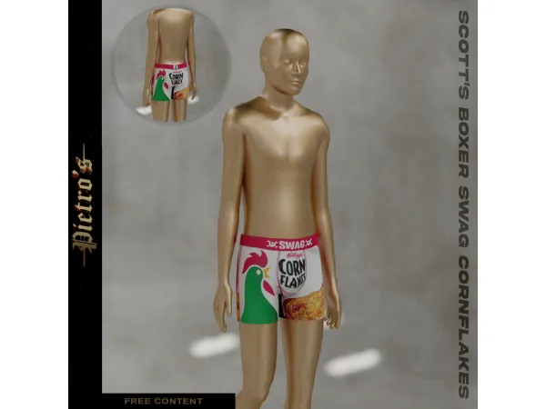 Alpha Scott's Boxer SWAG Cornflakes - The Sims 4 Custom Content