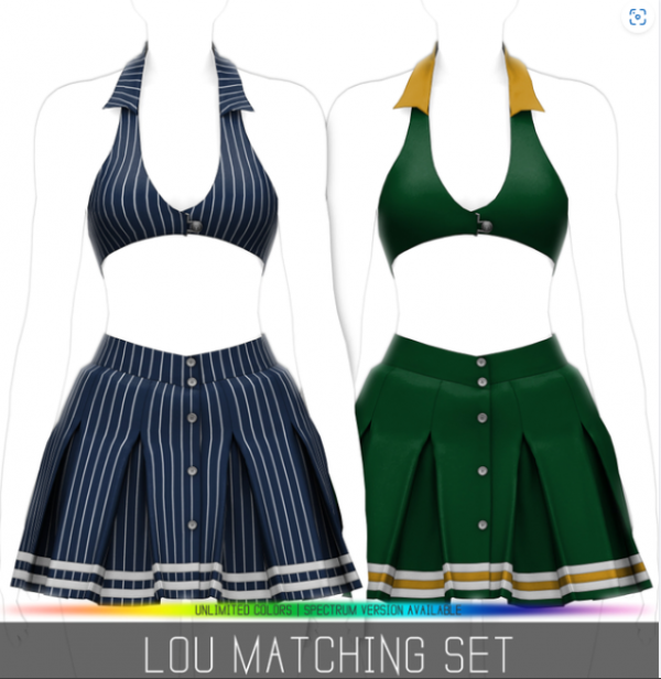 Alpha LOU MATCHING SET by simsfinds - The Sims 4 Custom Content