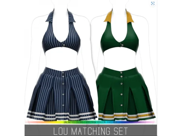 Alpha LOU MATCHING SET by simpliciaty - The Sims 4 Custom Content
