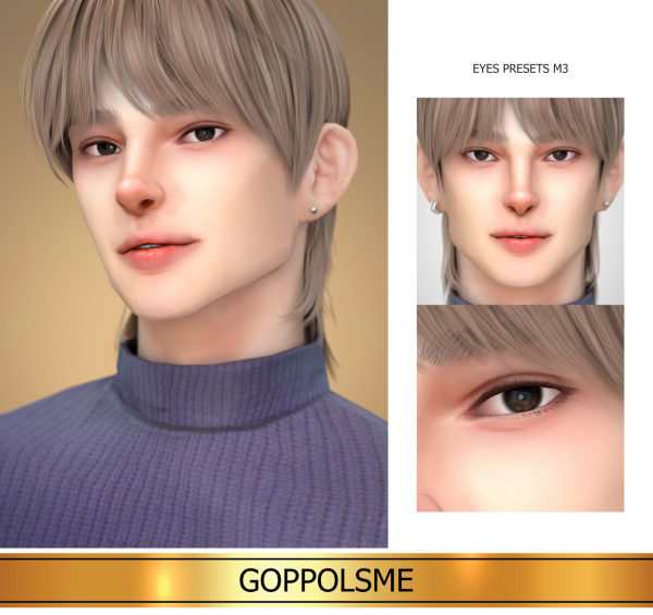 Mix GPME GOLD EYES PRESETS M3 by simsfinds - The Sims 4 Custom Content