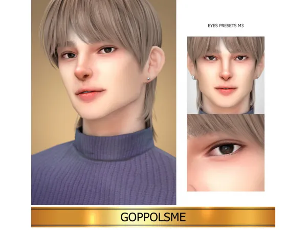 Mix GPME GOLD EYES PRESETS M3 - The Sims 4 Custom Content