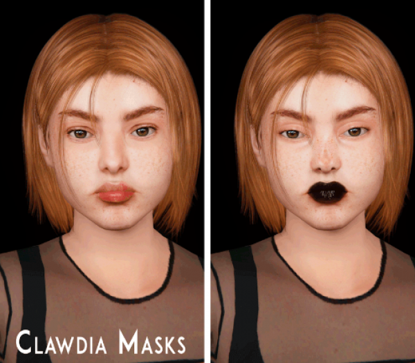 Simblreen Gift 1 Clawdia Genetics Set Lip Highlights by simsfinds - The Sims 3 Custom Content