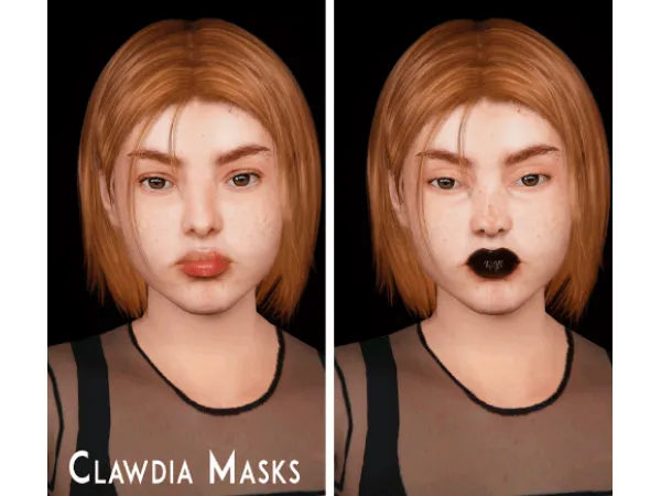 Simblreen Gift 1 Clawdia Genetics Set Lip Highlights - The Sims 3 Custom Content