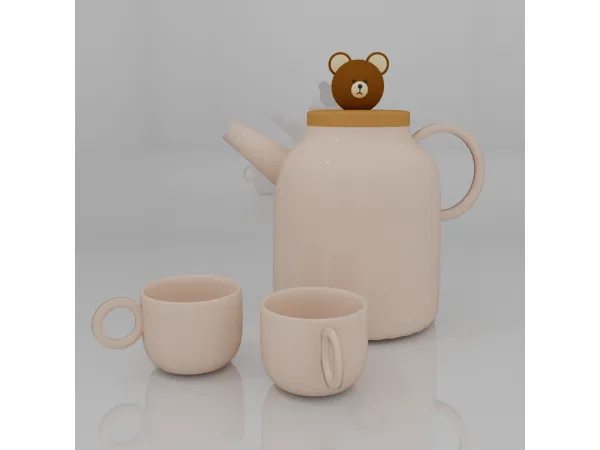 Alpha [Scarlett Bulckowisk] Bear Tea Set - The Sims 4 Custom Content