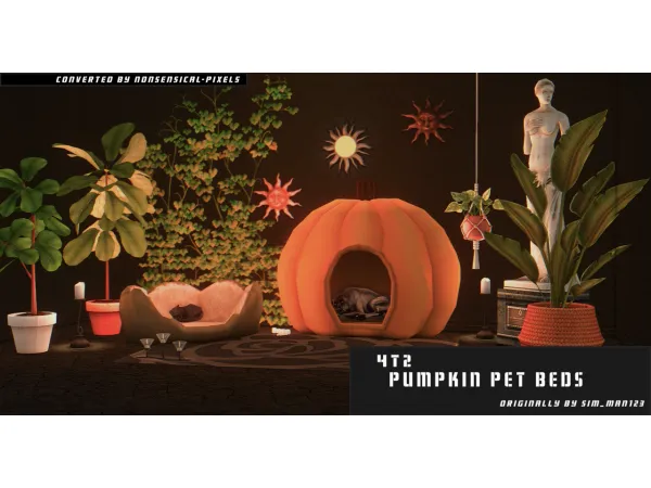 4t2 sim_man123 pumpkin pet beds - The Sims 2 Custom Content
