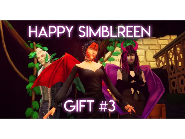 Maxis Match Dragon Face Set Simblreen Gift 3 - The Sims 4 Custom Content
