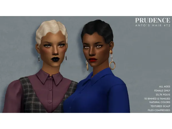 Antos Prudence hair 4t2 - The Sims 2 Custom Content