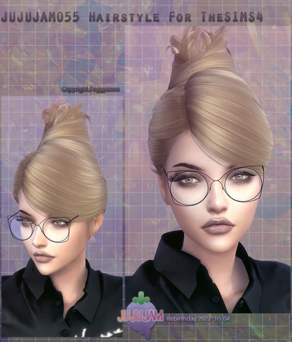 Alpha Jujujam055 Hair by simsfinds - The Sims 4 Custom Content