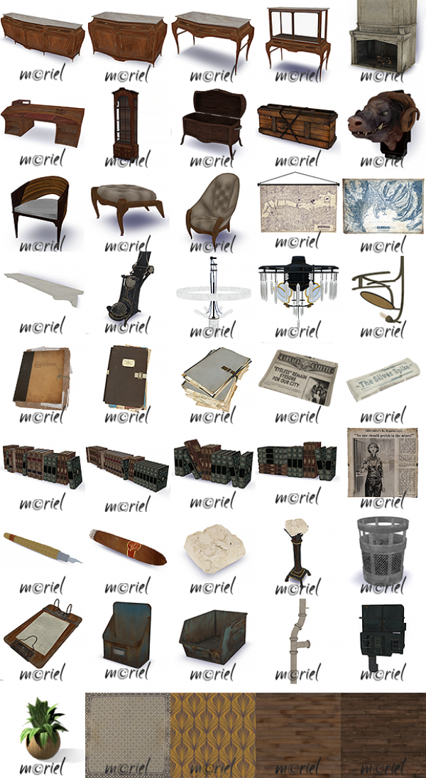 Alpha Cabinet set Dishonored Update by simsfinds - The Sims 4 Custom Content