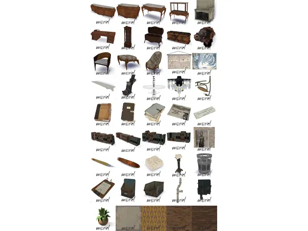 Alpha Cabinet set Dishonored Update - The Sims 4 Custom Content
