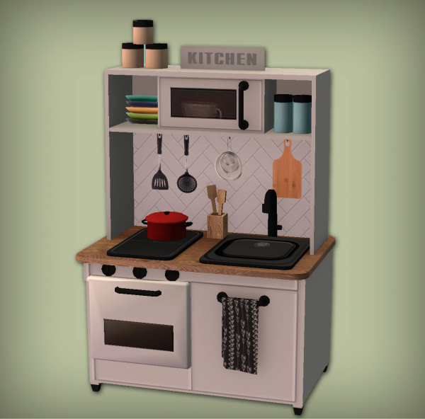 Valeria Kids Kitchen Functional for by simsfinds - The Sims 2 Custom Content