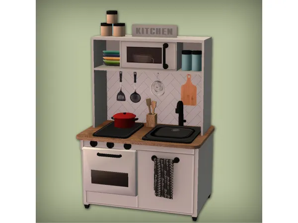 Valeria Kids Kitchen Functional for - The Sims 2 Custom Content