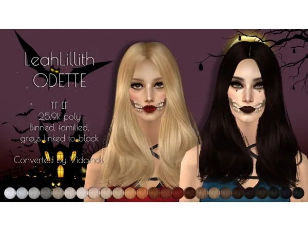 Five LeahLilliths female hair retextures - The Sims 2 Custom Content