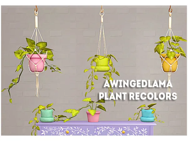 [ ] Simblreen Gift 4 Awingedllama plant recolors - The Sims 2 Custom Content