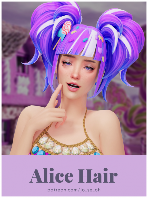 Maxis Match Alice Hair by simsfinds - The Sims 4 Custom Content