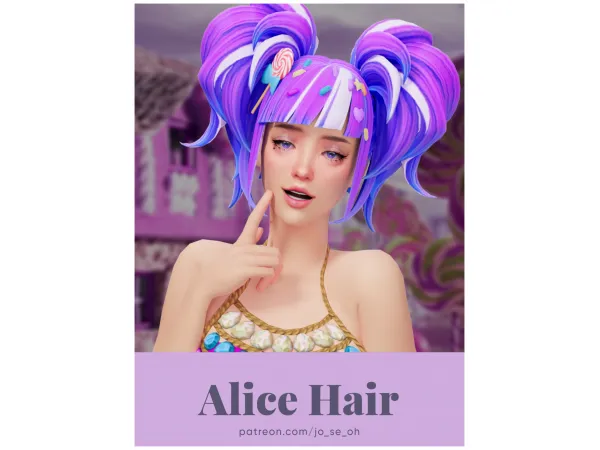 Maxis Match Alice Hair - The Sims 4 Custom Content