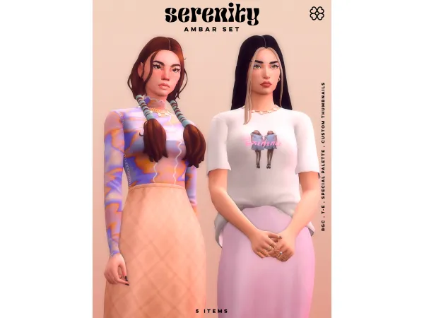 Maxis Match Ambar Set (5 items) by Serenity - The Sims 4 Custom Content