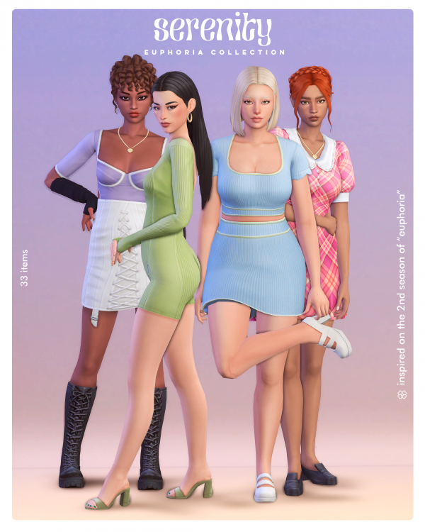 Maxis Match Euphoria Collection (33 items) by simsfinds - The Sims 4 Custom Content