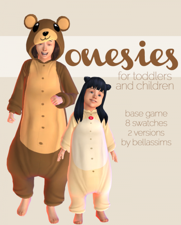Maxis Match Bear Onesie for Children and Toddlers by simsfinds - The Sims 4 Custom Content