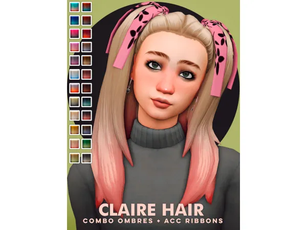 Maxis Match Claire Hair by Serenity - The Sims 4 Custom Content