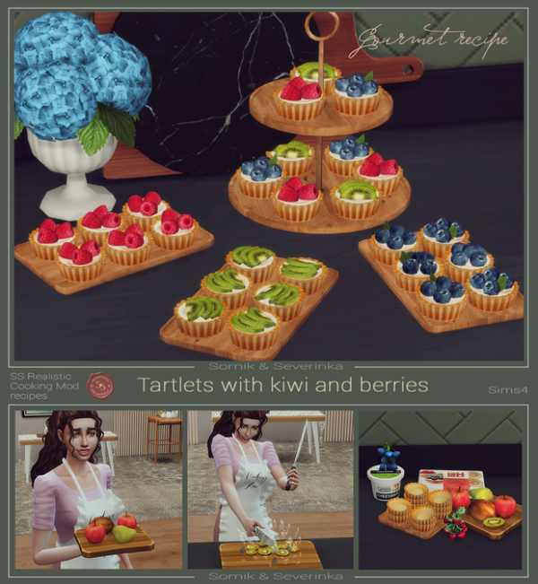 Maxis Match Tartlets with Kiwi and Berries Set 1 by simsfinds - The Sims 4 Custom Content