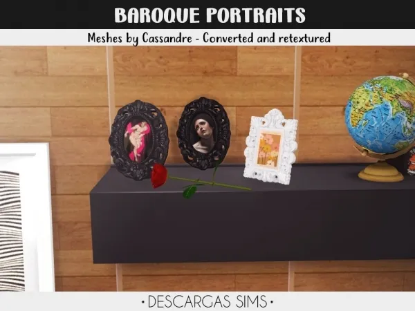 Alpha Baroque Portraits - The Sims 4 Custom Content