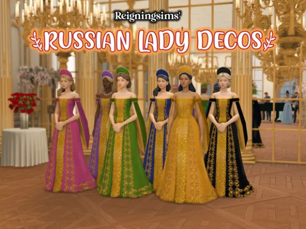 Maxis Match Russian Lady Deco Sims - The Sims 4 Custom Content