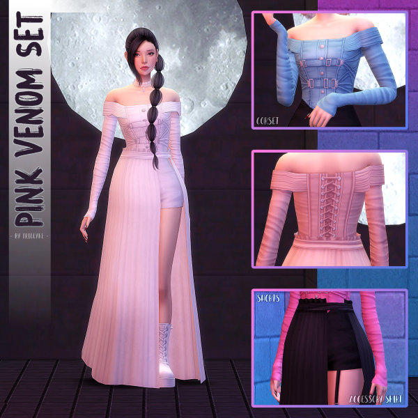 Maxis Match Pink Venom Set by simsfinds - The Sims 4 Custom Content