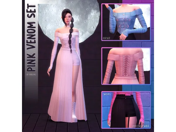 Maxis Match Pink Venom Set by trillyke - The Sims 4 Custom Content