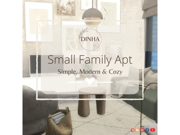 Alpha Small Family Apartment - The Sims 4 Custom Content