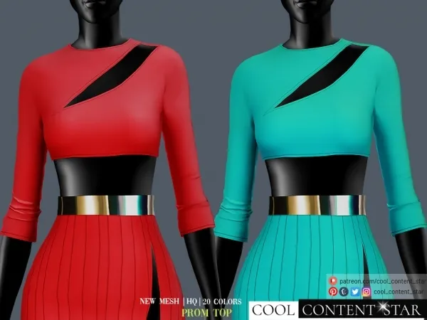 Alpha PROM TOP cool_content_star by cool_content_star - The Sims 4 Custom Content