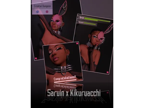 Alpha [Saruin x KikuruAcchi] Crystal Dungeon Set Collab part 2 - The Sims 4 Custom Content