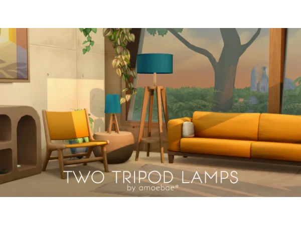 Maxis Match TWO TRIPOD LAMPS - The Sims 4 Custom Content