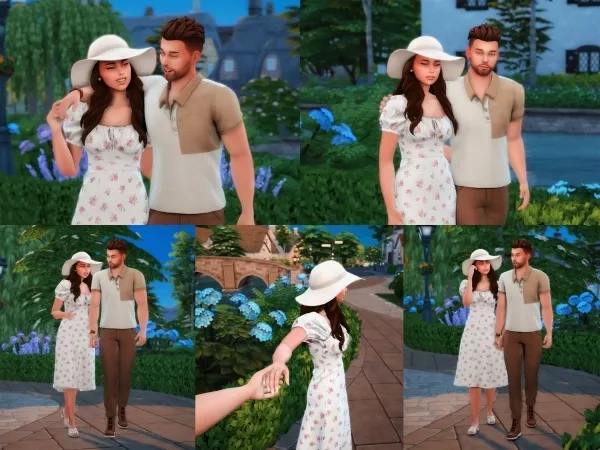 Mix Taking a stroll Pose Pack - The Sims 4 Custom Content