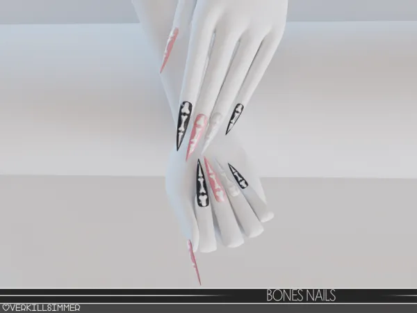 Alpha Bones nails - The Sims 4 Custom Content