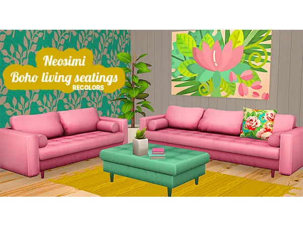 [ ] Neosimi Boho Living Seatings Recolors - The Sims 2 Custom Content